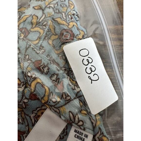 KUT From The Cloth Button Up Shirt Womens M Peasant Prairie Boho Bohemian Sheer - Picture 8 of 9